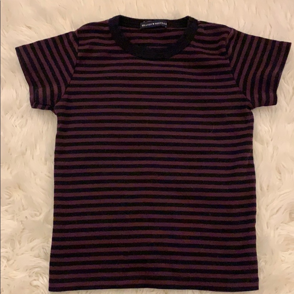 purple and black striped shirt!